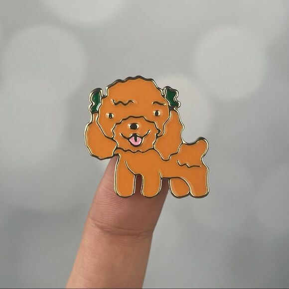Poodle Enamel Pin/ Brooch Lapel - Picture 1 of 6